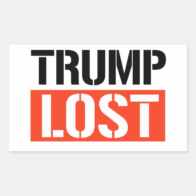 Trump Lost Rectangular Sticker (Front)