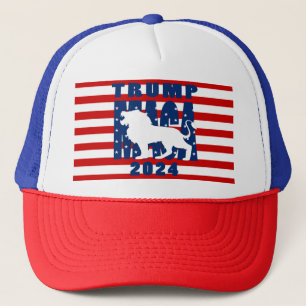Trump MAGA 2024 Red White Blue Trucker Hat