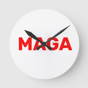 Trump Maga 2024  Round Clock