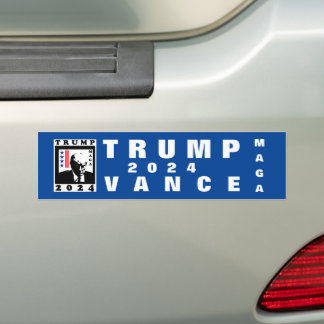 TRUMP MAGA 2024 WB BUMPER STICKER