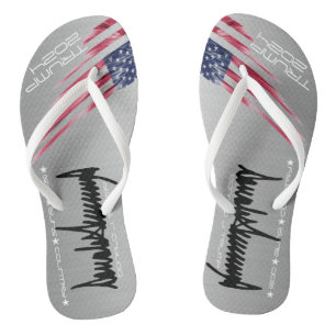 Trump Maga Adult Flip Flops, Slim Straps Flip Flops