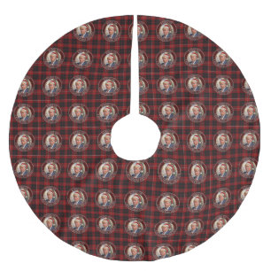 Trump MAGA Christmas Cunningham Tartan Buffalo Brushed Polyester Tree Skirt