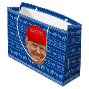 TRUMP MAGA Christmas Large Gift Bag