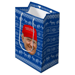 TRUMP MAGA Christmas Medium Gift Bag