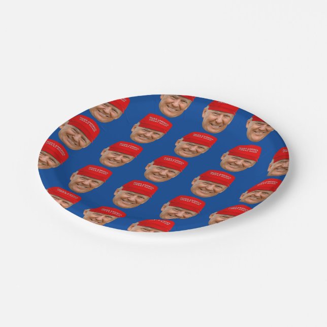 TRUMP MAGA Christmas Paper Plate (Angled)