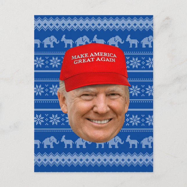 TRUMP MAGA Christmas Postcard (Front)