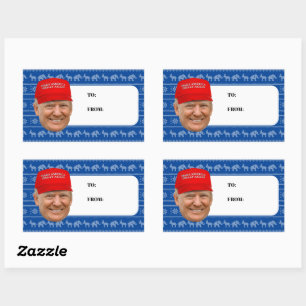 TRUMP MAGA Christmas Rectangular Sticker