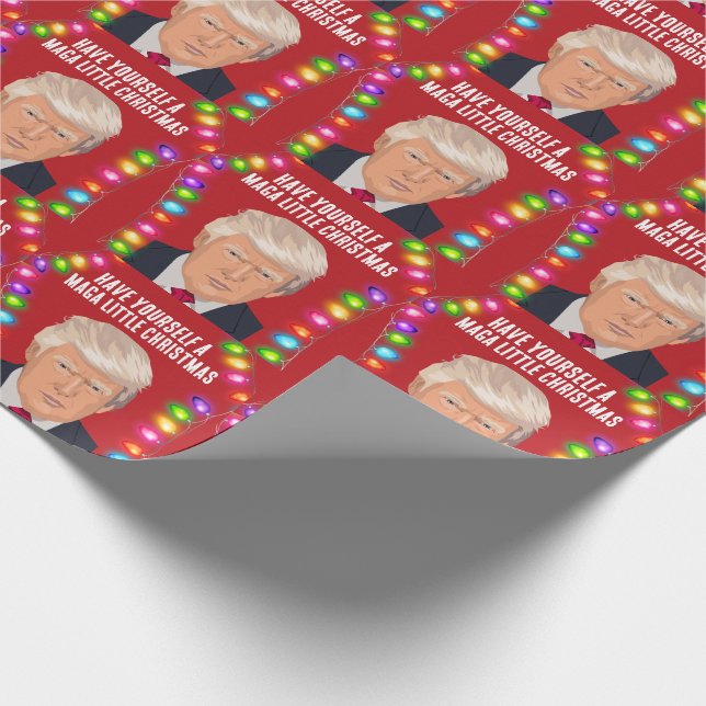 TRUMP MAGA CHRISTMAS Wrapping Paper (Corner)