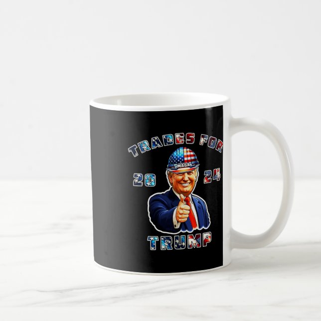 Trump Maga I'm Voting Trades For Trump 2024  Coffee Mug (Right)
