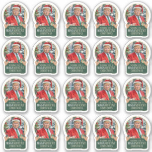 Trump MAGA -nificent Christmas Vinyl Stickers