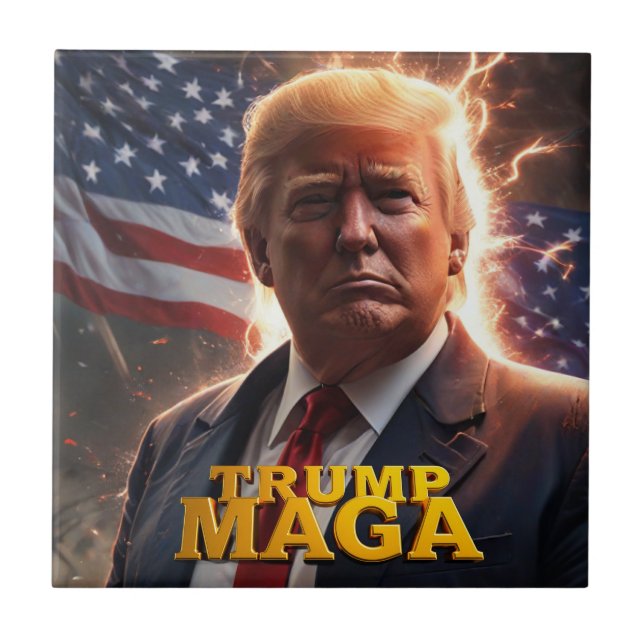 Trump MAGA Tile (Front)