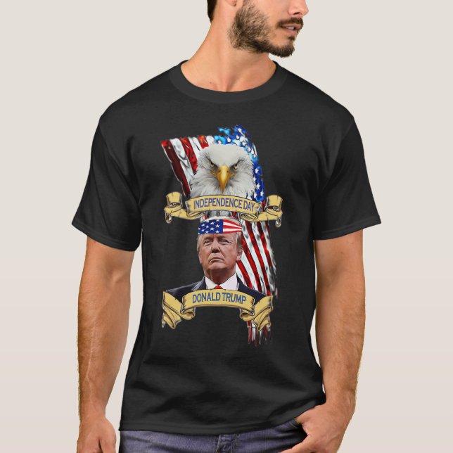 Trump Magnet Flag American T-Shirt (Front)