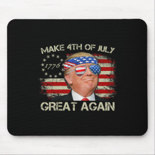 Trump Make 4th Of July Great Again 47th President Mouse Mat