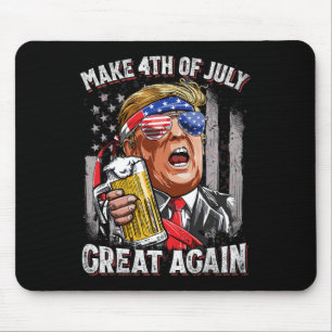 Trump Make 4th Of July Great Again Men Drinking Be Mouse Mat