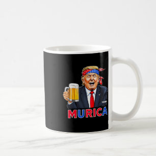 Trump Make 4th Of July Great Again Trump Drinking  Coffee Mug