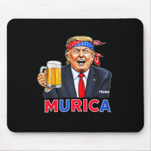 Trump Make 4th Of July Great Again Trump Drinking Mouse Mat