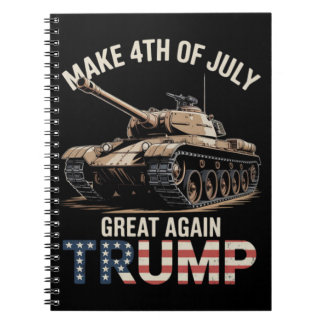 Trump Make 4th of July Great Again with Military Notebook
