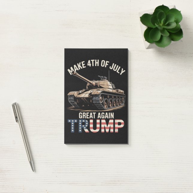Trump Make 4th of July Great Again with Military Post-it Notes (Office)