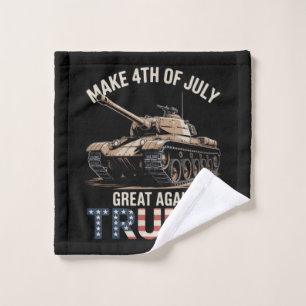 Trump Make 4th of July Great Again with Military Wash Cloth