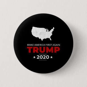 Trump Make America First Again Pro Usa Vintage Gif 6 Cm Round Badge