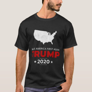 Trump Make America First Again Pro Usa Vintage Gif T-Shirt