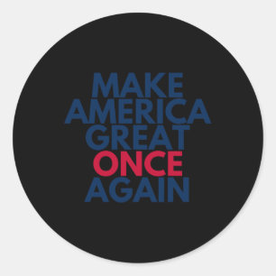 Trump Make America Great Once Again 2024 Maga Tee Classic Round Sticker