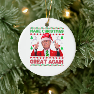 Trump Make Christmas Great Again Christmas Ceramic Tree Decoration