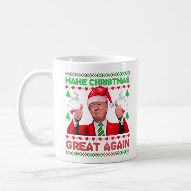 Trump Make Christmas Great Again Christmas Gift  Coffee Mug (Left)