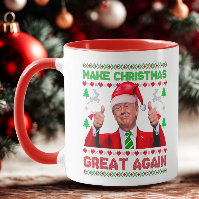 Trump Make Christmas Great Again Christmas Gift  Mug (Creator Uploaded)