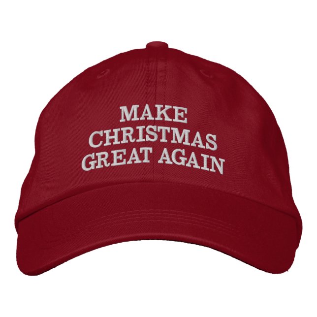 Trump Make Christmas Great Again Embroidered Hat (Front)