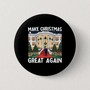 Trump Make Christmas Great Again Funny Xmas Pajama 6 Cm Round Badge