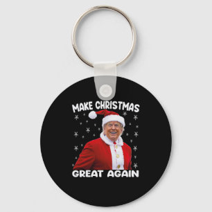 Trump Make Christmas Great Again Santa Trump 1  Key Ring