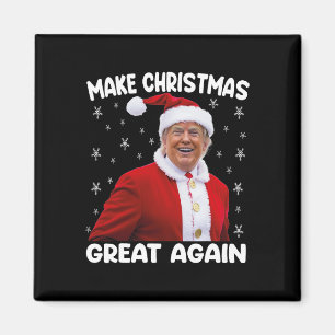 Trump Make Christmas Great Again Santa Trump  Magnet