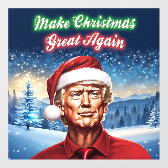 Trump - Make Christmas Great Again Window Cling (Sheet)
