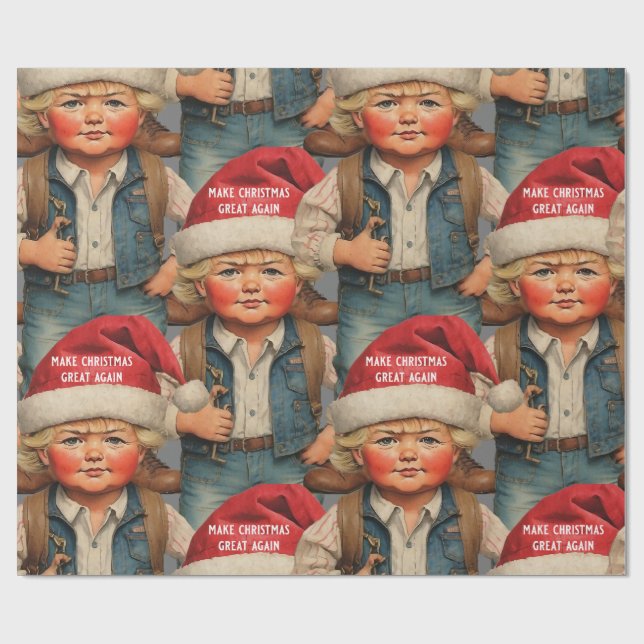 Trump Make Christmas Great Again Wrapping Paper (Flat)
