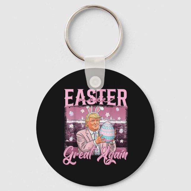 Trump Make Easter Great Again Easter Day Easter  Key Ring (Front)