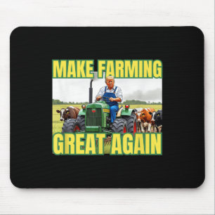 Trump Make Farming Great Again Cattle Farmer Tract Mouse Mat