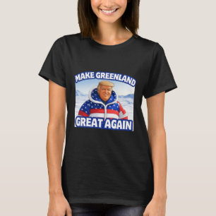Trump Make Greenland Great Again Trump In Usa Flag T-Shirt
