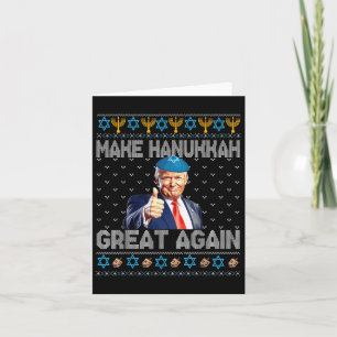 Trump Make Hanukkah Great Again Ugly Holiday Card