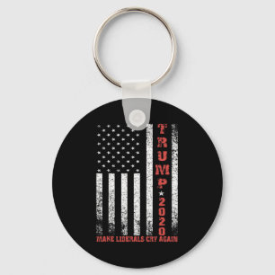 Trump Make Liberals Cry Again Distressed American  Key Ring