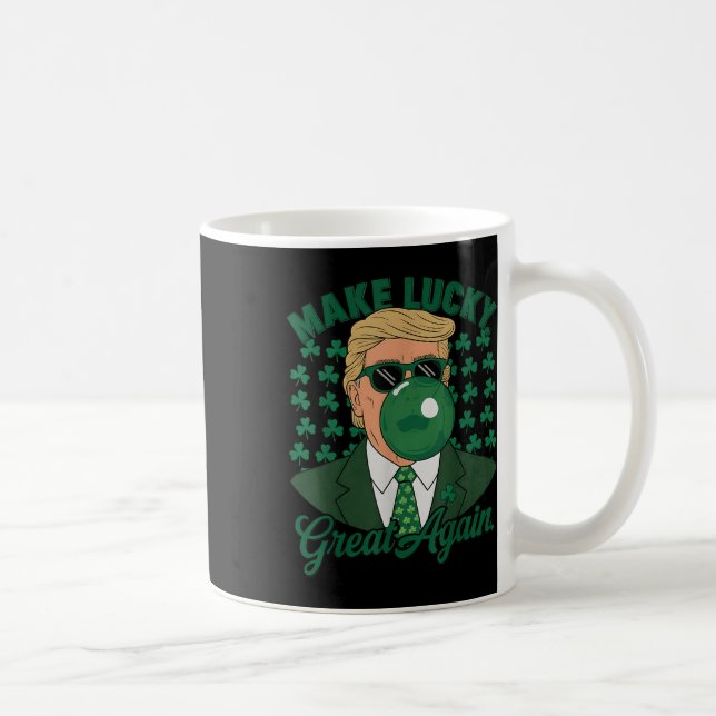 Trump Make Lucky Great Again St. Patricks Day Coffee Mug (Right)
