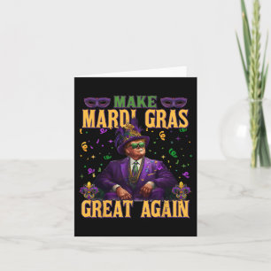 Trump Make Mardi Gras Great Again Funny Parade Cos Card