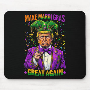 Trump Make Mardi Gras Great Again Funny Parade Mouse Mat