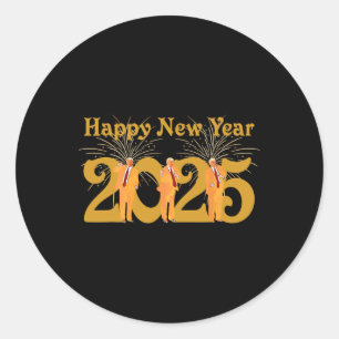 Trump Make New Year Great Again Happy New Year 202 Classic Round Sticker