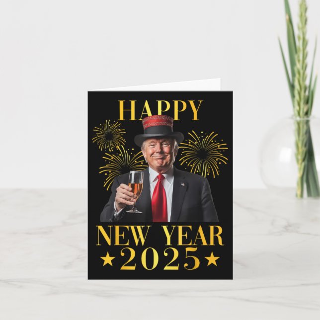 Trump Make New Year Great Again Happy New Years Ev Card (Front)