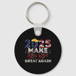 Trump Make New Year Great Again Happy New Years Ev Key Ring