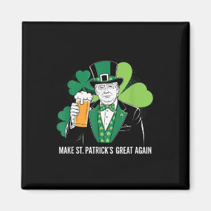 Trump Make St Patricks Day Great Again Shamrock Magnet