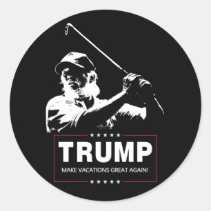 Trump - Make Vacations Great Again Classic Round Sticker