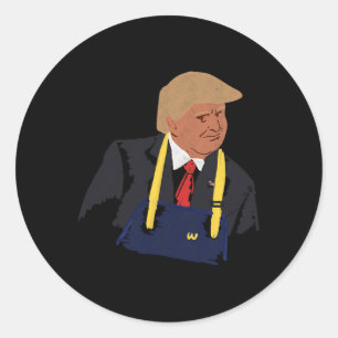 Trump Making Fries 2024  Classic Round Sticker