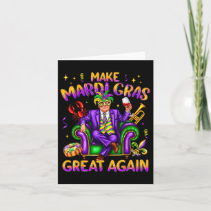 Trump Mardi Gras Costume Funny Make Mardi Gras Card